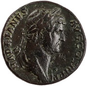 Sestertius - Hadrian RESTITVTORI BITHYNIAE S C; Bithynia obverse image