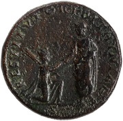 Sestertius - Hadrian RESTITVTORI BITHYNIAE S C; Bithynia, Rome, 130-133 reverse image