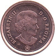 1 Cent - Elizabeth II 4th portrait; non-magnetic with RCM logo obverse image