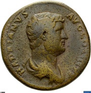 Sestertius - Hadrian RESTITVTORI GALLIAE S C; Gallia obverse image