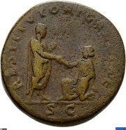 Sestertius - Hadrian RESTITVTORI GALLIAE S C; Gallia, Rome, 130-133 reverse image
