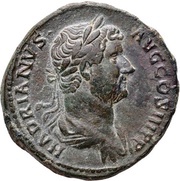 Sestertius - Hadrian RESTITVTORI HISPANIAES C; Hispania obverse image