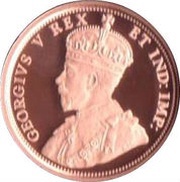 1 Cent In the name of George V; Dollar centennial obverse image