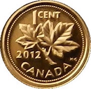 1 Cent - Elizabeth II Farewell to the Penny, Canada, 2012 reverse image