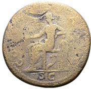 Sestertius - Sabina CONCORDIA AVG S C; Concordia, Rome, 130-133 reverse image