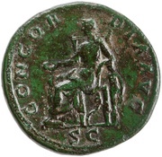 Sestertius - Sabina CONCORDIA AVG S C; Concordia, Rome, 130-133 reverse image