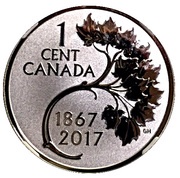 1 Cent - George V / Maple Bough The Forgotten 1927 Designs - Cent, Canada, 2017 reverse image