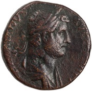 Sestertius - Hadrian ADVENTVS AVG S C; Roma obverse image