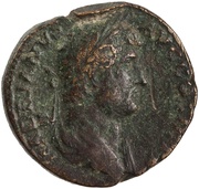 Sestertius - Hadrian ADVENTVS AVG S C; Roma obverse image