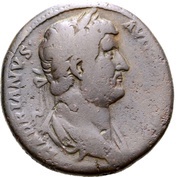 Sestertius - Hadrian FELICITAS AVG S C; Felicitas obverse image