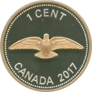1 Cent - Elizabeth II Centennial design - 1967, Canada, 2017 reverse image