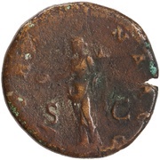 Sestertius - Hadrian FORTVNA AVG S C; Fortuna, Rome, 133-135 reverse image