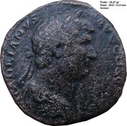Sestertius - Hadrian PIETAS AVG S C; Pietas obverse image