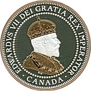 1 Cent In the name of Edward VII; Small leaves design - 1908 obverse image