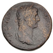 Sestertius - Hadrian TELLVS STABIL; Tellus obverse image