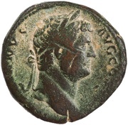 Sestertius - Hadrian FELICITAS AVG S C; Felicitas obverse image