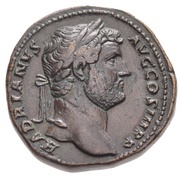 Sestertius - Hadrian IVSTITIA AVG S C; Justitia obverse image