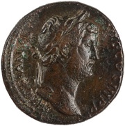 Sestertius - Hadrian LIBERALITAS AVG VII S C; Liberalitas obverse image