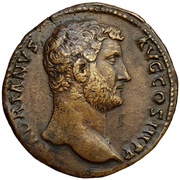 Sestertius - Hadrian MONETA AVG S C; Moneta obverse image