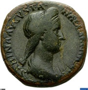Sestertius - Sabina PIETAS AVG S C; Pietas obverse image