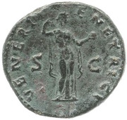 Sestertius - Sabina VENERI GENETRICI S C; Venus, Rome, 136-138 reverse image