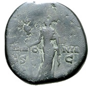 Sestertius - Lucius Aelius TR POT COS II PANNONIA S C; Pannonia, Rome, 137 reverse image