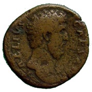 Sestertius - Lucius Aelius TR POT COS II PANNONIA S C; Pannonia obverse image