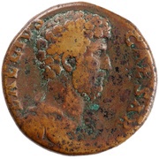 Sestertius - Lucius Aelius TR POT COS II PANNONIA S C; Pannonia obverse image