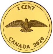 1 Cent - Elizabeth II ⅒ Pure Gold Coi Tribute to Alex Colville, Canada, 2020 reverse image