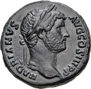 Sestertius - Hadrian AEQVITAS AVGS C; Aequitas obverse image