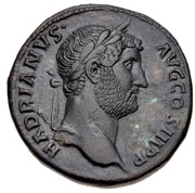 Sestertius - Hadrian // S C; Diana obverse image