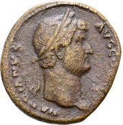 Sestertius - Hadrian // S C; Diana obverse image