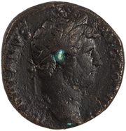 Sestertius - Hadrian SALVS AVG S C; Salus obverse image