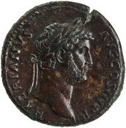 Sestertius - Hadrian SPES P R S C; Spes obverse image