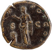 Sestertius - Antoninus Pius TRIB POT COS PIETAS S C; Pietas, Rome, 138 reverse image