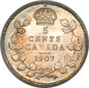 5 Cents - Edward VII, Canada, 1903-1910 reverse image