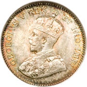 5 Cents - George V w/o "DEI GRATIA" obverse image