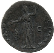 Sestertius - Faustina the Elder IVNONI REGINAE S C; Juno, Rome, 138-141 reverse image
