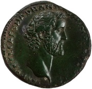 Sestertius - Antoninus Pius P M TR POT COS II S C; Fides obverse image