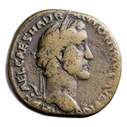 Sestertius - Antoninus Pius P M TR POT COS II S C; Fides obverse image