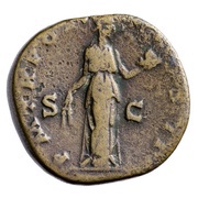 Sestertius - Antoninus Pius P M TR POT COS II S C; Fides, Rome, 139 reverse image