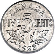 5 Cents - George V reverse image