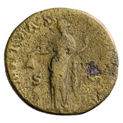 Sestertius - Antoninus Pius LIBERALITAS PVBLICA COS II S C; Libertas, Rome, 139 reverse image
