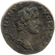 Sestertius - Antoninus Pius P M TR POT COS II S C LIBERALITAS AVG obverse image