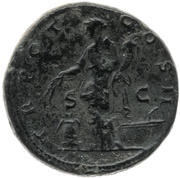 Sestertius - Antoninus Pius TR POT COS II SC; Annona, Rome, 139 reverse image