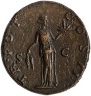 Sestertius - Antoninus Pius TR POT COS II SC; Fides, Rome, 139 reverse image