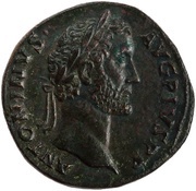 Sestertius - Antoninus Pius TR POT COS II SC; Pax obverse image