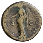 Sestertius - Antoninus Pius TR POT COS II SC PAX; Pax, Rome, 139 reverse image