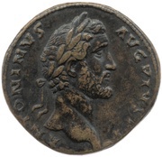 Sestertius - Antoninus Pius ALEXANDRIA COS II S C; Alexandria obverse image