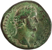 Sestertius - Antoninus Pius CAPPADOCIA COS II S C; Cappadocia obverse image